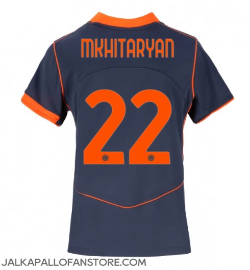 Inter Milan Henrikh Mkhitaryan #22 Kolmaspaita Naisten 2025-26 Lyhythihainen Inter Milan Henrikh Mkhitaryan #22 Kolmaspaita Naisten 2025-26 Lyhythihainen